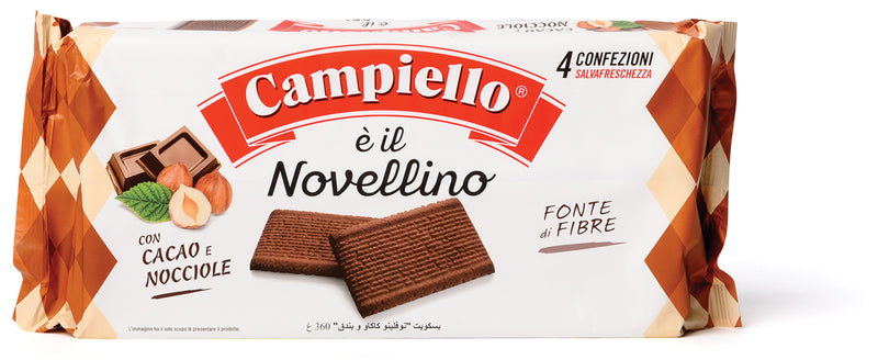 Novellino cookies with cocoa and hazelnuts