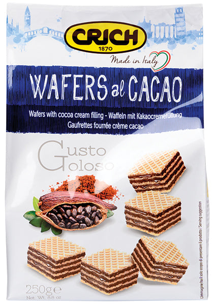 Wafers with cacao